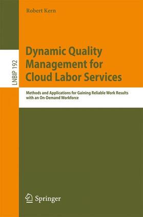 Kern |  Dynamic Quality Management for Cloud Labor Services | Buch |  Sack Fachmedien