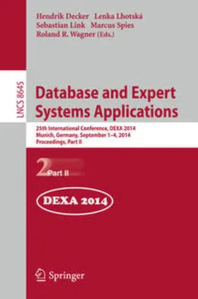 Decker / Lhotská / Link |  Database and Expert Systems Applications | eBook | Sack Fachmedien