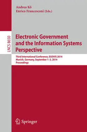 Ko / Ko / Francesconi | Electronic Government and the Information Systems Perspective | E-Book | sack.de