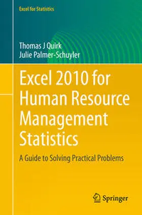 Quirk / Palmer-Schuyler |  Excel 2010 for Human Resource Management Statistics | eBook | Sack Fachmedien