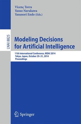 Torra / Endo / Narukawa |  Modeling Decisions for Artificial Intelligence | Buch |  Sack Fachmedien