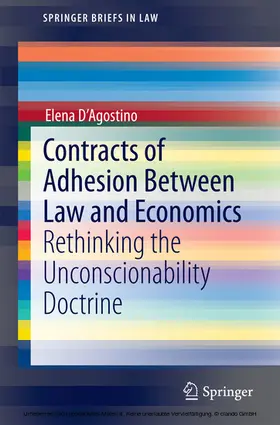 D'Agostino |  Contracts of Adhesion Between Law and Economics | eBook | Sack Fachmedien