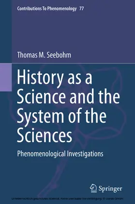 Seebohm |  History as a Science and the System of the Sciences | eBook | Sack Fachmedien