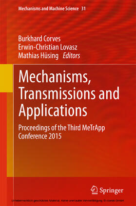 Corves / Lovasz / Hüsing |  Mechanisms, Transmissions and Applications | eBook | Sack Fachmedien