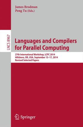 Tu / Brodman |  Languages and Compilers for Parallel Computing | Buch |  Sack Fachmedien