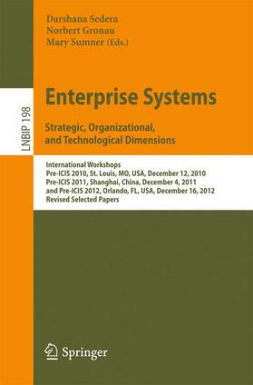 Sedera / Sumner / Gronau |  Enterprise Systems. Strategic, Organizational, and Technological Dimensions | Buch |  Sack Fachmedien