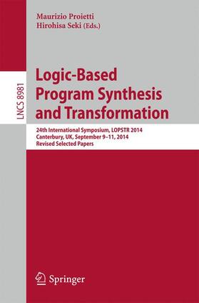 Seki / Proietti |  Logic-Based Program Synthesis and Transformation | Buch |  Sack Fachmedien