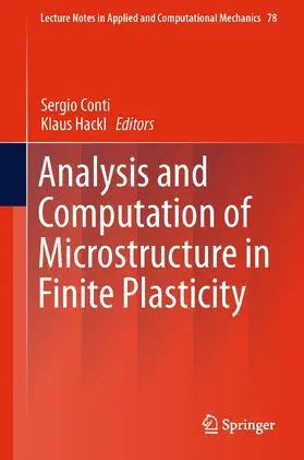 Conti / Hackl |  Analysis and Computation of Microstructure in Finite Plasticity | eBook | Sack Fachmedien