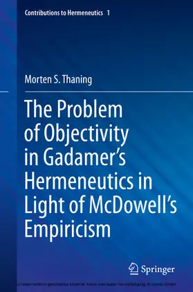 Thaning | The Problem of Objectivity in Gadamer's Hermeneutics in Light of McDowell's Empiricism | E-Book | sack.de