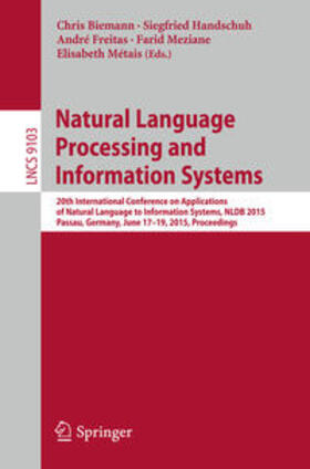 Biemann / Handschuh / Freitas |  Natural Language Processing and Information Systems | eBook | Sack Fachmedien