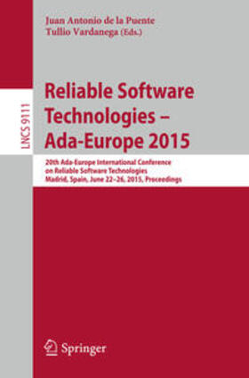 de la Puente / Vardanega |  Reliable Software Technologies – Ada-Europe 2015 | eBook | Sack Fachmedien