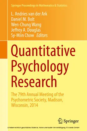 van der Ark / Bolt / Wang |  Quantitative Psychology Research | eBook | Sack Fachmedien