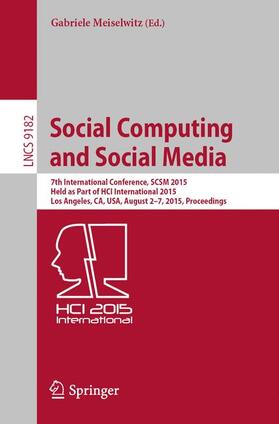 Meiselwitz |  Social Computing and Social Media | Buch |  Sack Fachmedien
