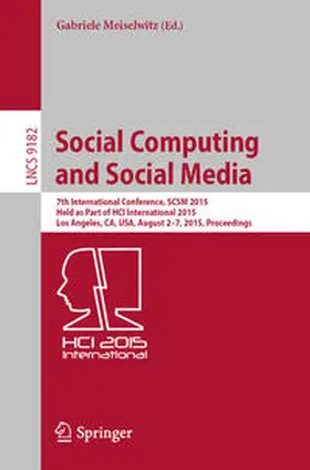 Meiselwitz |  Social Computing and Social Media | eBook | Sack Fachmedien