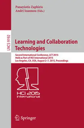 Zaphiris / Ioannou |  Learning and Collaboration Technologies | eBook | Sack Fachmedien