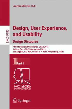 Marcus |  Design, User Experience, and Usability: Design Discourse | Buch |  Sack Fachmedien