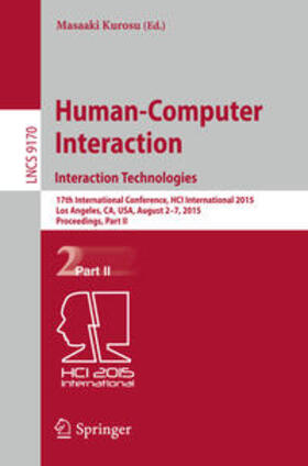 Kurosu |  Human-Computer Interaction: Interaction Technologies | eBook | Sack Fachmedien