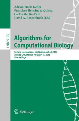 Dediu / Rosenblueth / Hernández-Quiroz |  Algorithms for Computational Biology | Buch |  Sack Fachmedien