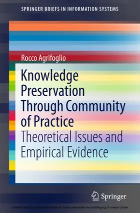 Agrifoglio |  Knowledge Preservation Through Community of Practice | eBook | Sack Fachmedien