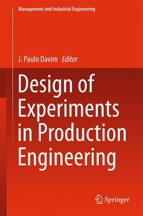 Davim | Design of Experiments in Production Engineering | Buch | 978-3-319-23837-1 | sack.de