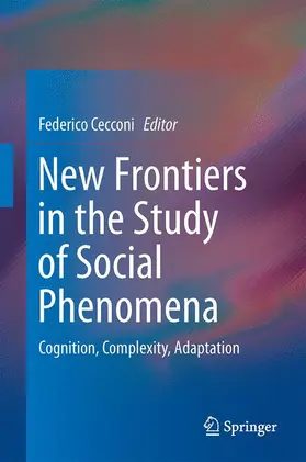 Cecconi |  New Frontiers in the Study of Social Phenomena | Buch |  Sack Fachmedien