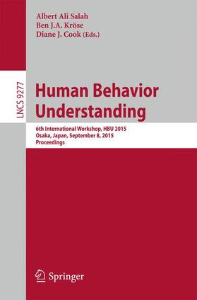 Salah / Cook / Kröse |  Human Behavior Understanding | Buch |  Sack Fachmedien