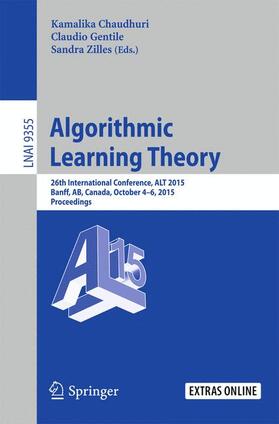 Chaudhuri / Zilles / GENTILE |  Algorithmic Learning Theory | Buch |  Sack Fachmedien