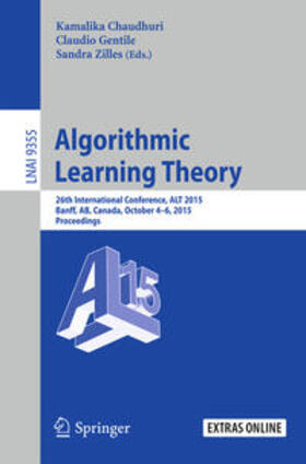 Chaudhuri / GENTILE / Zilles |  Algorithmic Learning Theory | eBook | Sack Fachmedien