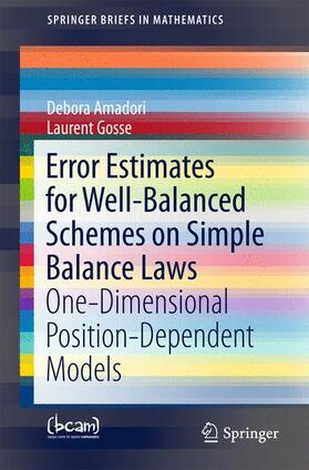 Gosse / Amadori |  Error Estimates for Well-Balanced Schemes on Simple Balance Laws | Buch |  Sack Fachmedien