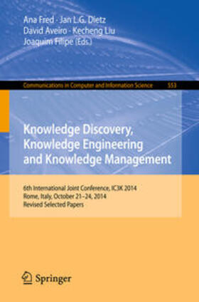 Fred / Dietz / Aveiro |  Knowledge Discovery, Knowledge Engineering and Knowledge Management | eBook | Sack Fachmedien