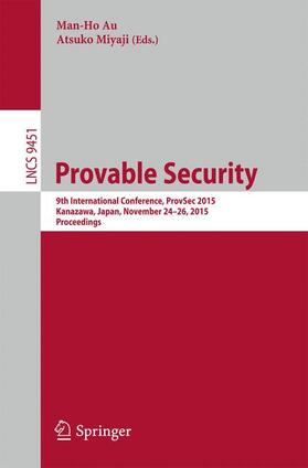 Miyaji / Au |  Provable Security | Buch |  Sack Fachmedien