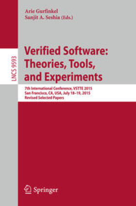 Gurfinkel / Seshia |  Verified Software: Theories, Tools, and Experiments | eBook | Sack Fachmedien