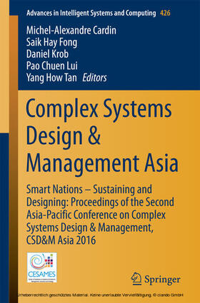 Cardin / Fong / Krob |  Complex Systems Design & Management Asia | eBook | Sack Fachmedien