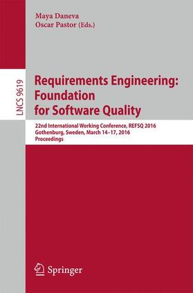 Pastor / Daneva |  Requirements Engineering: Foundation for Software Quality | Buch |  Sack Fachmedien