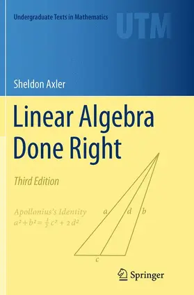 Axler |  Linear Algebra Done Right | Buch |  Sack Fachmedien