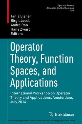 Eisner / Jacob / Ran |  Operator Theory, Function Spaces, and Applications | eBook | Sack Fachmedien