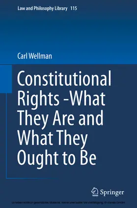 Wellman |  Constitutional Rights -What They Are and What They Ought to Be | eBook | Sack Fachmedien