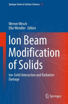 Wendler / Wesch |  Ion Beam Modification of Solids | Buch |  Sack Fachmedien