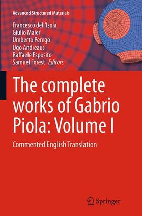 dell'Isola / Maier / Forest |  The complete works of Gabrio Piola: Volume I | Buch |  Sack Fachmedien