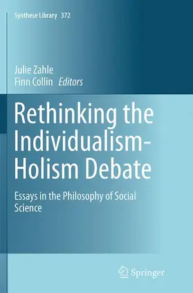 Collin / Zahle |  Rethinking the Individualism-Holism Debate | Buch |  Sack Fachmedien