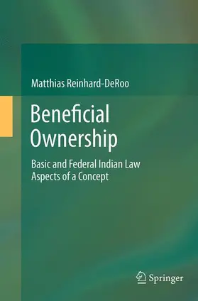 Reinhard-DeRoo |  Beneficial Ownership | Buch |  Sack Fachmedien