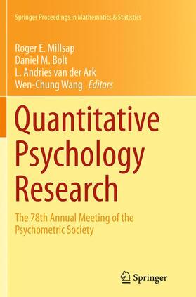Millsap / Wang / Bolt |  Quantitative Psychology Research | Buch |  Sack Fachmedien