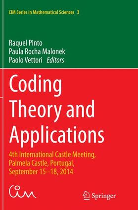 Pinto / Vettori / Rocha Malonek |  Coding Theory and Applications | Buch |  Sack Fachmedien