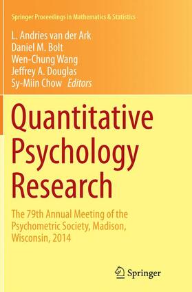 van der Ark / Bolt / Chow |  Quantitative Psychology Research | Buch |  Sack Fachmedien