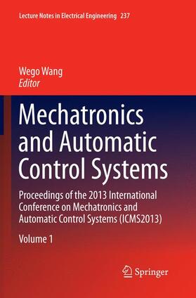 Wang |  Mechatronics and Automatic Control Systems | Buch |  Sack Fachmedien