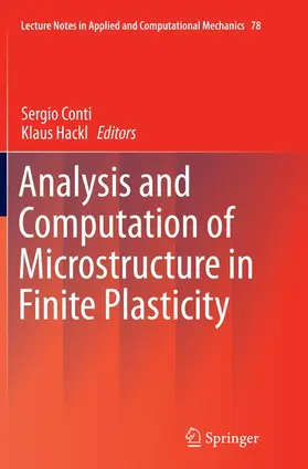 Hackl / Conti |  Analysis and Computation of Microstructure in Finite Plasticity | Buch |  Sack Fachmedien