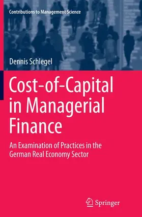 Schlegel |  Cost-of-Capital in Managerial Finance | Buch |  Sack Fachmedien