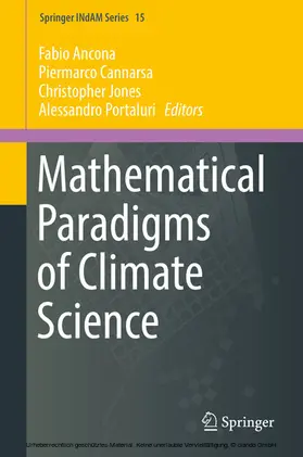 Ancona / Cannarsa / Jones |  Mathematical Paradigms of Climate Science | eBook | Sack Fachmedien