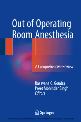 Goudra / Singh |  Out of Operating Room Anesthesia | eBook | Sack Fachmedien