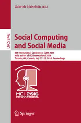 Meiselwitz |  Social Computing and Social Media | eBook | Sack Fachmedien